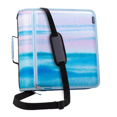Case-it vista frontal del Zipper Binder D-146 con cierre y anillas, organización inmediata