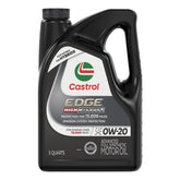 Castrol EDGE frontal mostrando la botella y volumen 5 quart, protección duradera