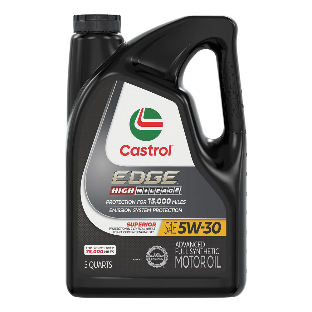 Castrol EDGE frontal 5W-30 mostrando envase y beneficio de protección