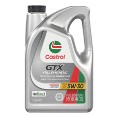 Castrol GTX frente del envase mostrando capacidad 5 quarts y marca