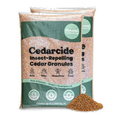 Cedarcide empaque frontal mostrando los 2 sacos y beneficio repelente