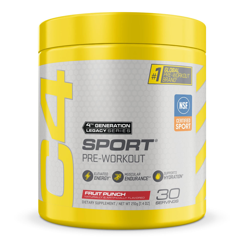 Cellucor C4 envase frontal mostrando sabor Fruit Punch y tamaño de 30 servicios