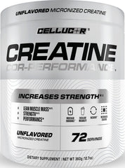 Cellucor envase frontal mostrando el tamaño y branding beneficios de pureza