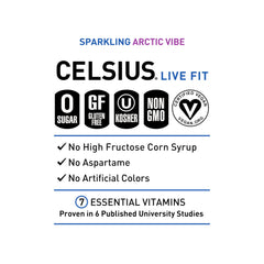 CELSIUS comparación de lata en mano ofreciendo referencia de escala