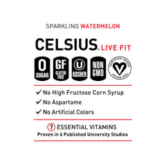 CELSIUS comparación de tamaño junto a una botella para referencia visual