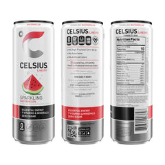 CELSIUS detalle de lata mostrando textura y texto de 200 mg cafeína