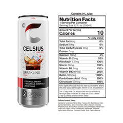 CELSIUS lata en mano muestra tamaño slim y fácil transporte