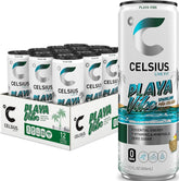 CELSIUS lata frontal con diseño piña colada y energía visible