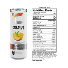 CELSIUS bebida vertida mostrando color y textura refrescante