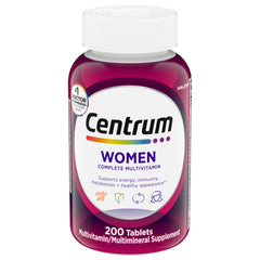 Centrum envase frontal 200 tabletas que facilita dosis diaria
