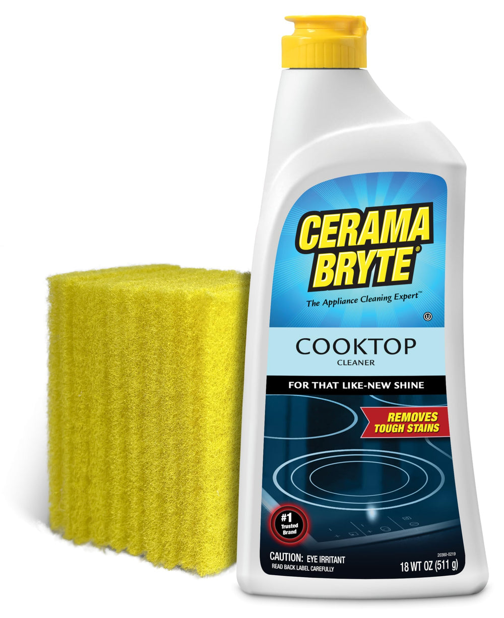 Cerama Bryte vista frontal del envase de 18 oz mostrando el kit completo y sus beneficios