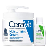 CeraVe crema frontal con dosificador mostrando producto listo para usar y entrega cómoda