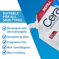 CeraVe crema textura detalle rica y no grasa para hidratación prolongada