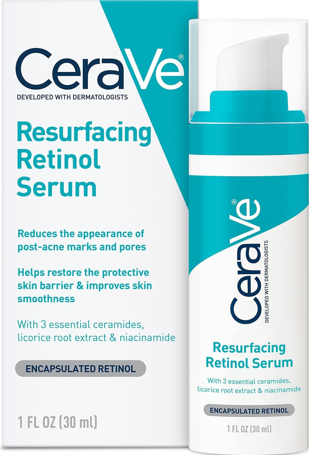 CeraVe frente del envase mostrando fórmula y beneficio para piel renovada