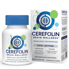 Cerefolin frontal presentación mostrando envase y dosis para un mes