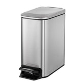 Cesun vista frontal del cubo plata, diseño estrecho y ahorro de espacio