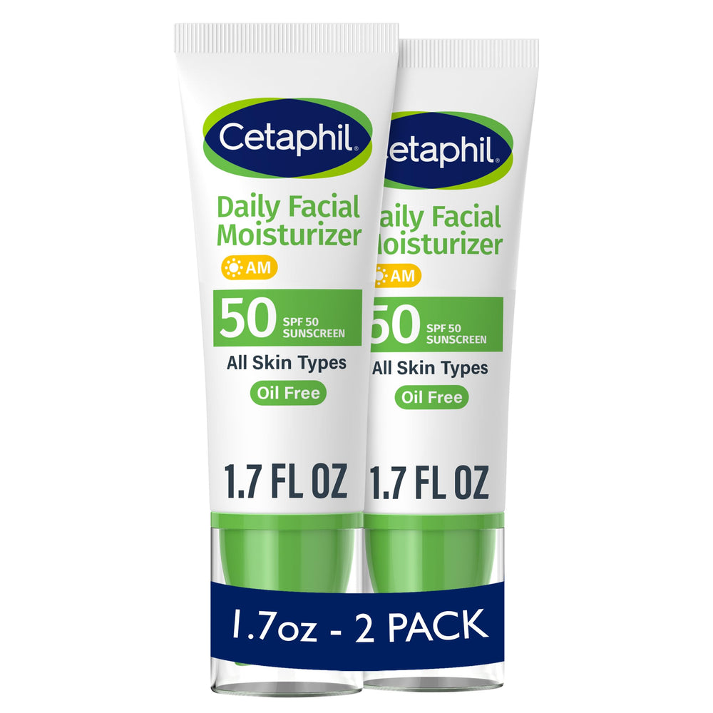 Cetaphil envase frontal SPF 50 mostrando diseño y beneficio protector