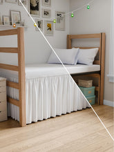 CGK Unlimited vista frontal de la falda para cama Twin XL que embellece el dormitorio