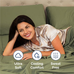 CGK Unlimited fundas de almohada colocadas en cama, ilustran comodidad y apariencia uniforme