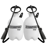 CHAPIN front view of two 1-gallon sprayers showing compact design and portability