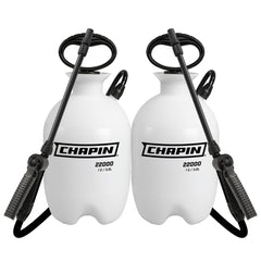 CHAPIN front view of two 1-gallon sprayers showing compact design and portability