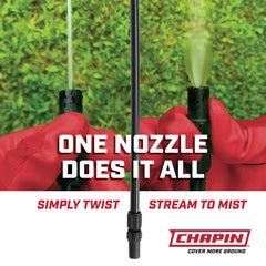 CHAPIN funnel-top filling detail shown to reduce spills and speed refills