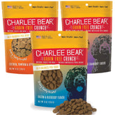 Charlee Bear paquete frontal mostrando las tres bolsitas para entrenamiento