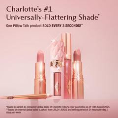 Charlotte Tilbury textura de la bala mostrando acabado cremoso y efecto cachemira hidratante