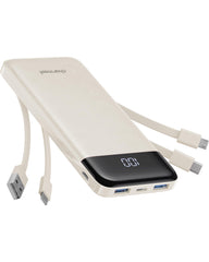 charmast vista frontal del power bank mostrando diseño compacto y beneficio portátil