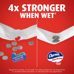 Charmin detalle de hojas mostrando tejido similar a toallita resistente