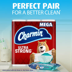 Charmin textura suave de una toallita cercana para limpieza cómoda