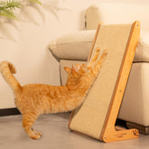 CHEERHOME PETS rascador en L visto de frente mostrando diseño compacto y estable