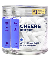 Cheers Restore envase frontal mostrando etiqueta clara y beneficios