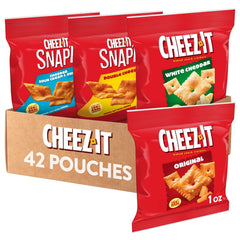 Cheez-It frontal con paquete visible y atractivo para llevar