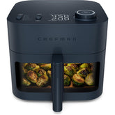 Chefman Crispinator vista frontal mostrando diseño elegante y ahorro de espacio