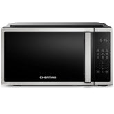 Chefman vista frontal en acero inoxidable con diseño compacto y potencia