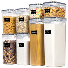 CHEFSTORY front view showing eight airtight containers, organized and ready