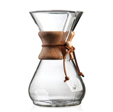 Chemex frente con embalaje exclusivo mostrando presentación y elegancia