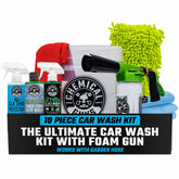 Chemical Guys kit frontal mostrando todas las piezas y beneficio de limpieza completa