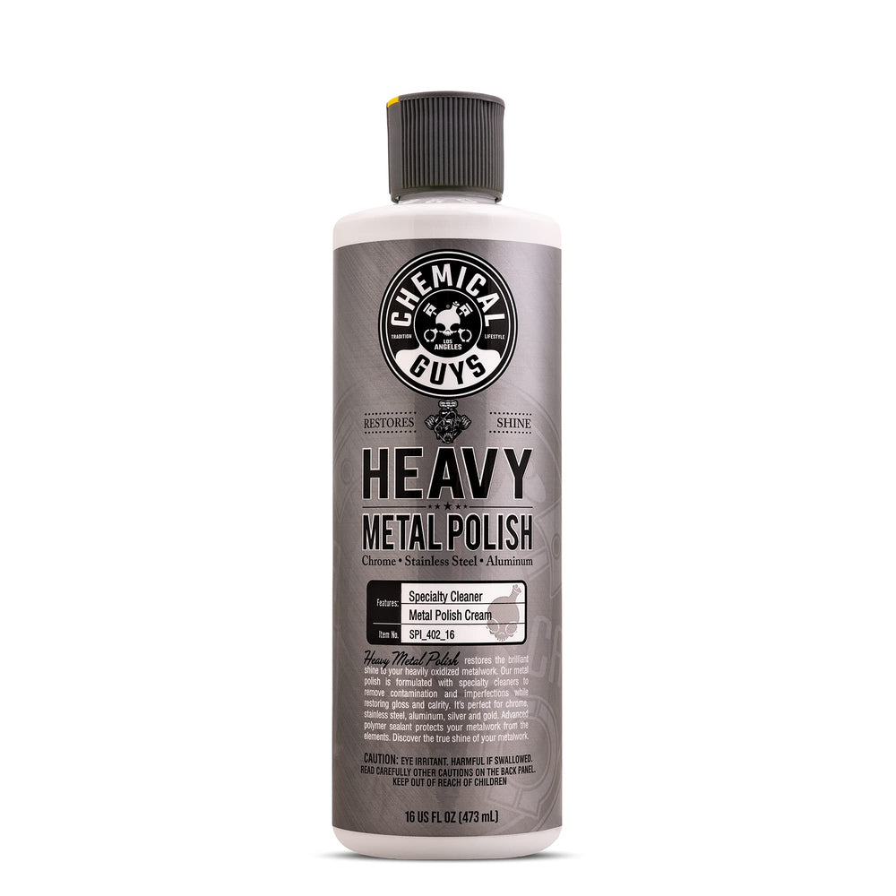 Chemical Guys envase frontal del pulidor mostrando etiqueta y volumen 16 oz