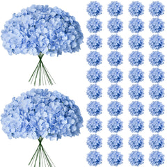Cherica paquete frontal con 65 hortensias azules listo para decorar