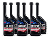 Chevron Techron frente del empaque mostrando botella y etiqueta, protección del sistema