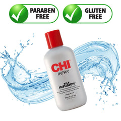CHI aplicación en manos sobre cabello húmedo para fácil peinado