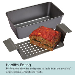 Chicago Metallic molde en horno con meatloaf dorado para cocción uniforme