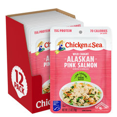 Chicken of the Sea empaque frontal de sobres muestra conveniencia