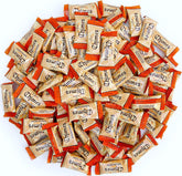 Chimes bolsa frontal mostrando caramelos naranja-jengibre y tamaño de paquete
