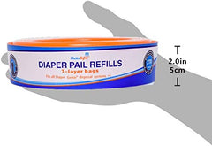 ChoiceRefill liner installed in diaper pail demonstrating quick change and odor control