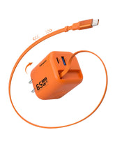 chubbycable vista frontal naranja mostrando compacto y potencia