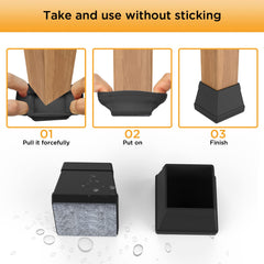 CHWM protector colocado en pata de silla reduce ruido y deslizamiento