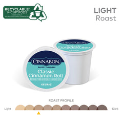 CINNABON primer plano del café molido y especias, muestra aroma y textura